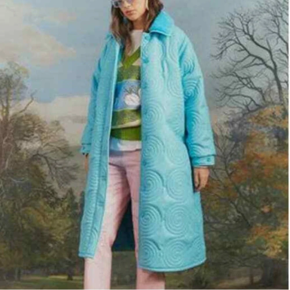 House of Sunny Cosmo (Forever & Ever) oversized Overcoat Quilted Faux Le… - Picture 1 of 12